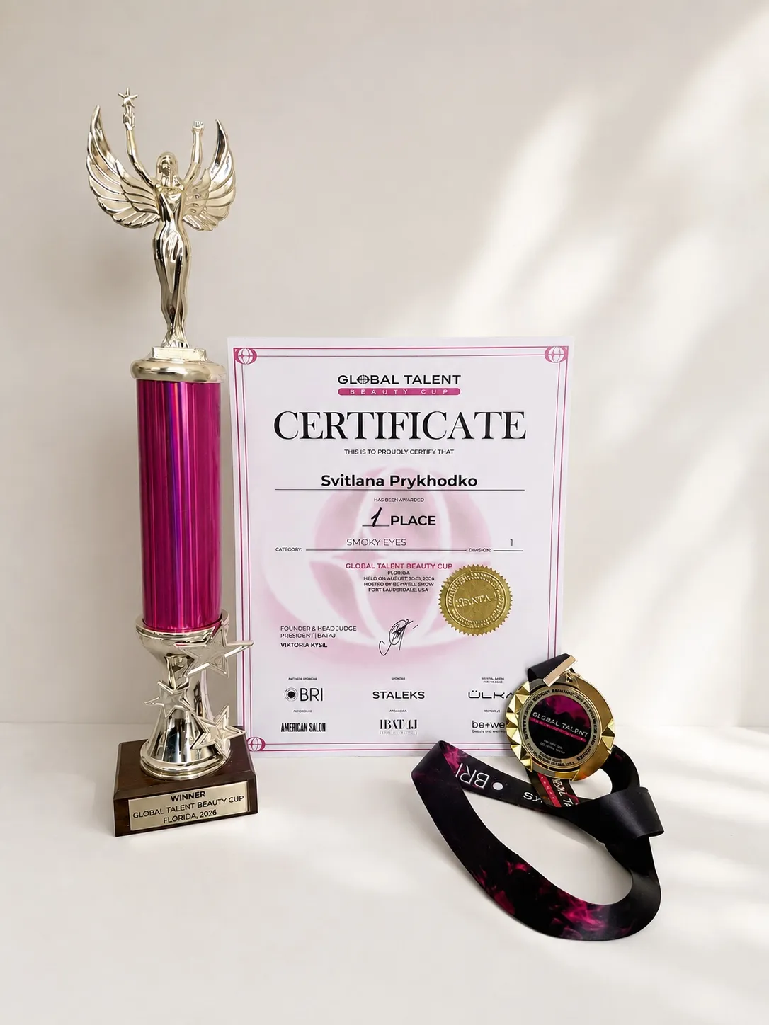 Global Talent Beauty Cup Florida 2026 — 1st place — Smoky Eyes
