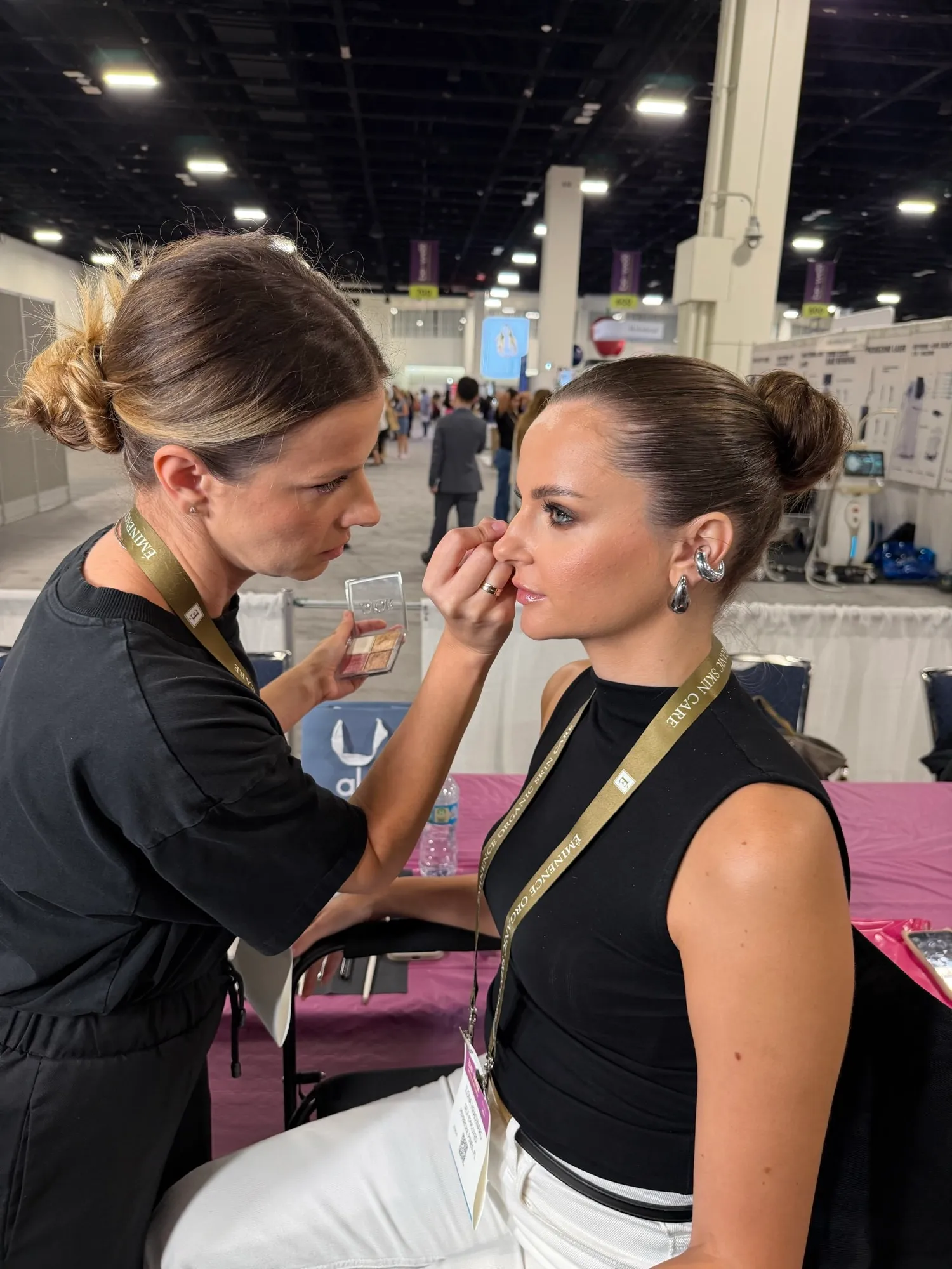 Svitlana at work with a client